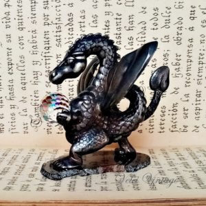 pisapapeles-dragon-de-bronce-y-cristal-vintage-figura